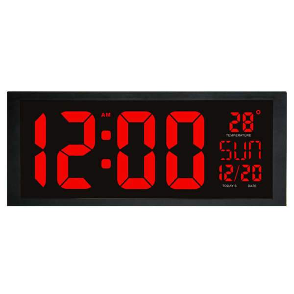 Reloj de pared digital inalámbrico grande