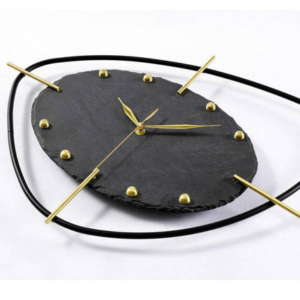 Reloj de pared diseño ovalado pizarra