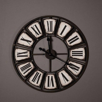Reloj industrial vintage números romanos