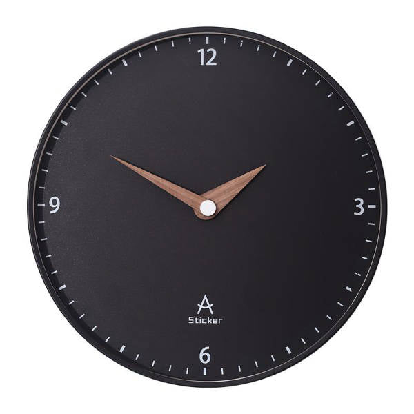 Reloj de pared minimalista esfera negra