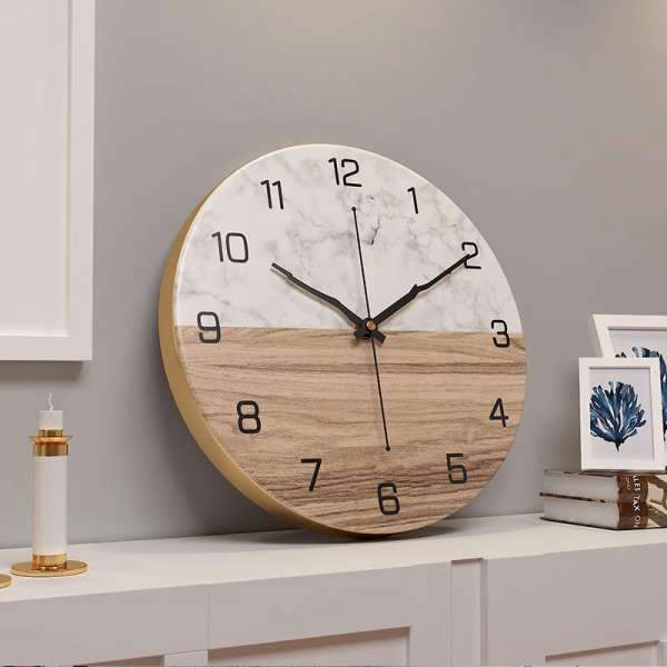 Reloj de pared diseño efecto mármol