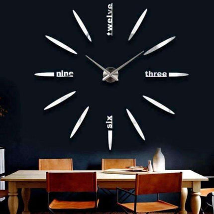 Reloj de pared adhesivo grande DIY