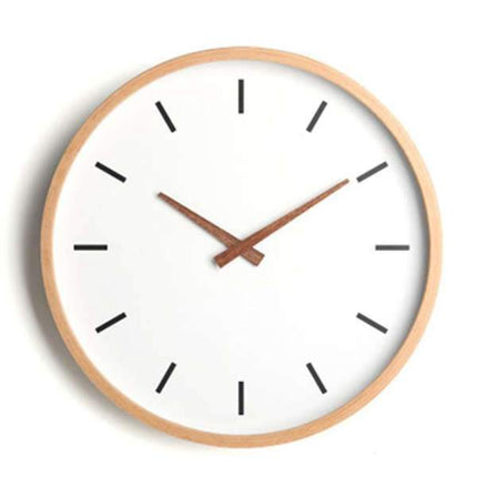 Reloj de pared redondo marco madera