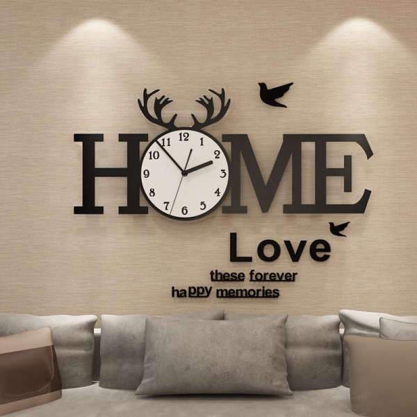 Reloj de pared adhesivo diseño HOME