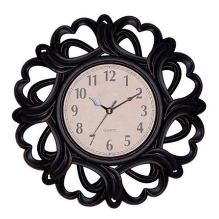 Reloj de pared grande marco tallado