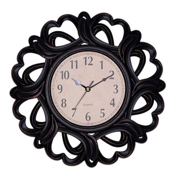 Reloj de pared grande marco tallado