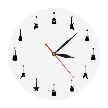 Reloj de pared decorativo con guitarras