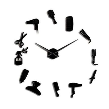 Reloj de pared adhesivo para barbería