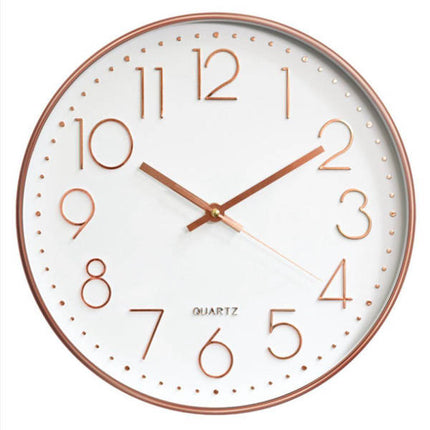 Reloj de pared clásico oro rosa