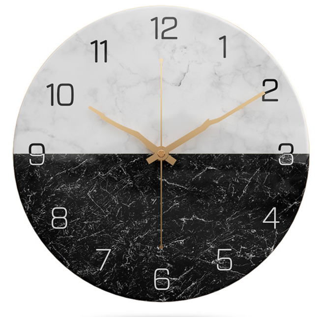 Reloj de pared diseño efecto mármol