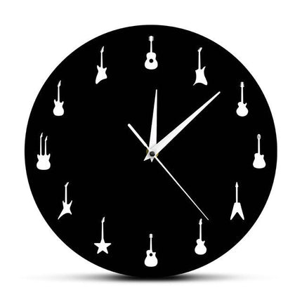 Reloj de pared decorativo con guitarras