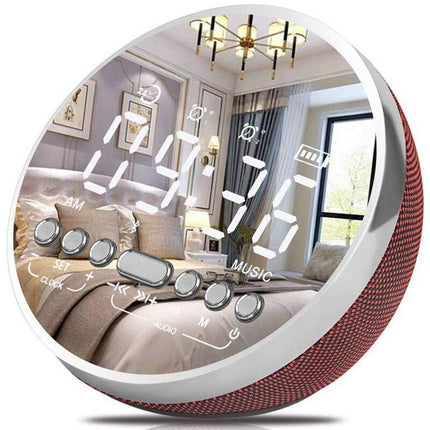 Reloj despertador espejo con altavoz Bluetooth