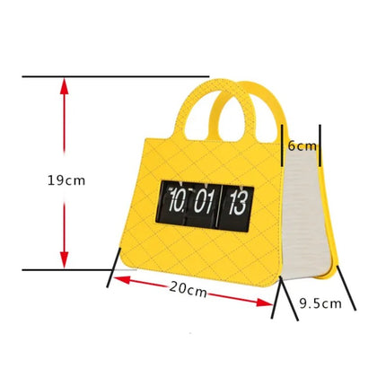 Reloj flip de mesa diseño bolso