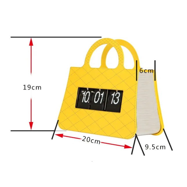 Reloj flip de mesa diseño bolso
