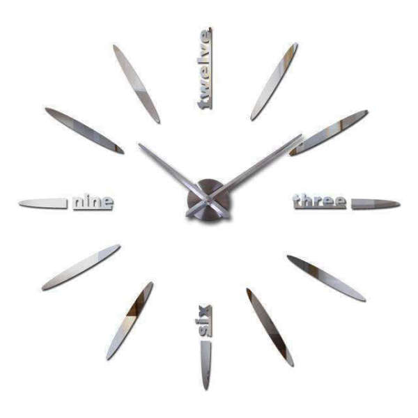 Reloj de pared adhesivo grande DIY