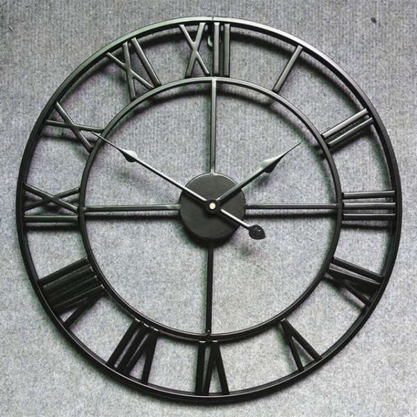 Reloj de pared gigante estilo industrial