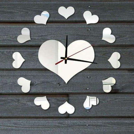 Reloj de pared grande diseño corazón