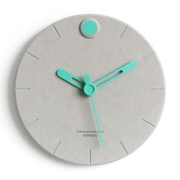 Reloj de pared moderno efecto cemento