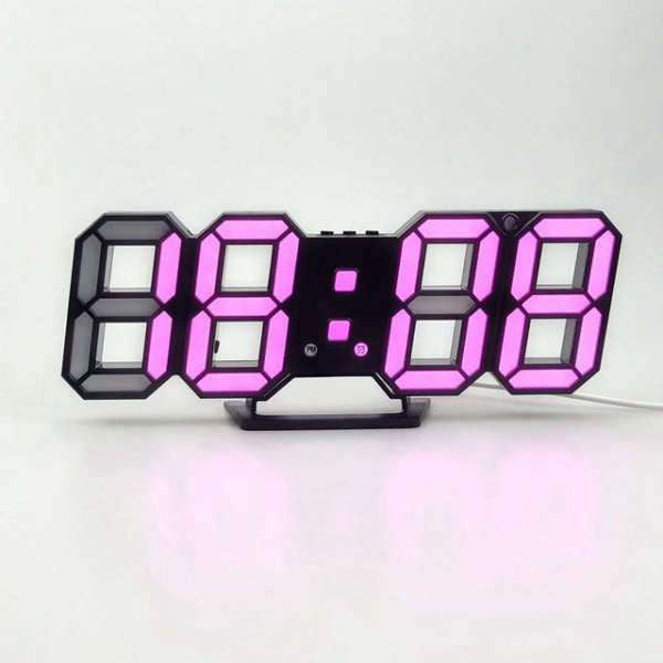 Reloj de pared digital 3D con cable