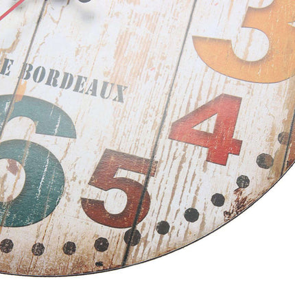 Reloj de pared vintage estilo bistró parisino