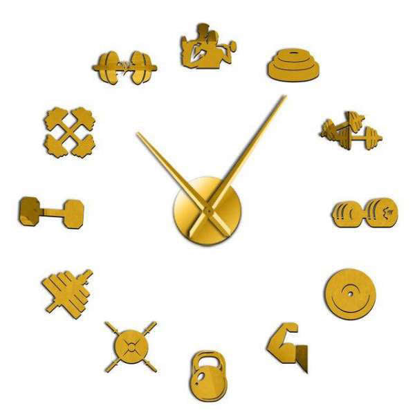 Reloj de pared 3D para gimnasio