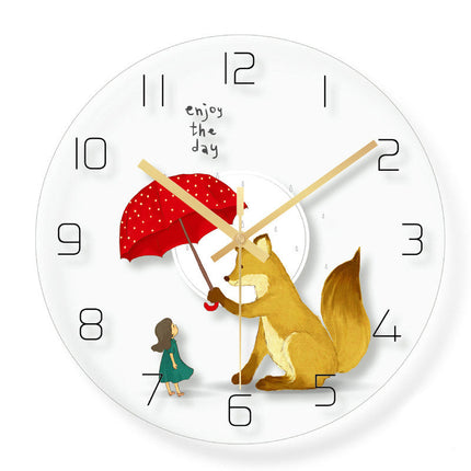 Reloj de pared infantil con zorro