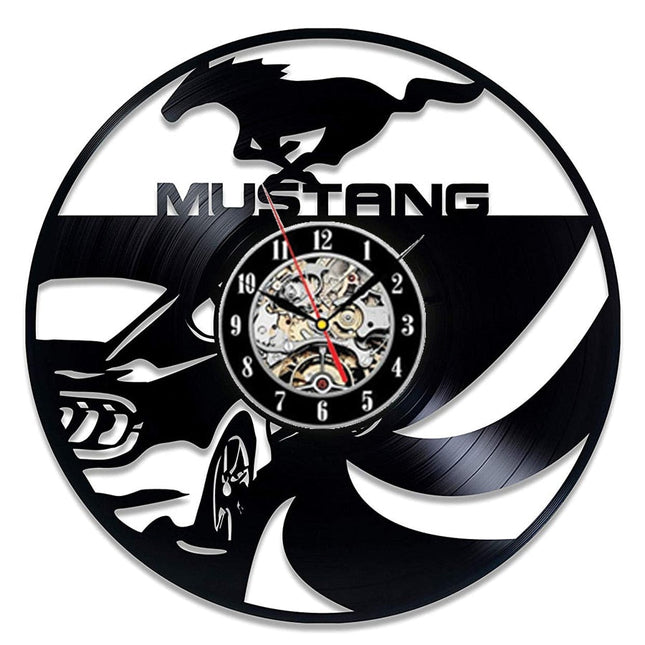 Reloj de vinilo coche Ford Mustang