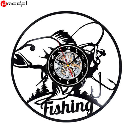 Reloj de vinilo para amantes pesca