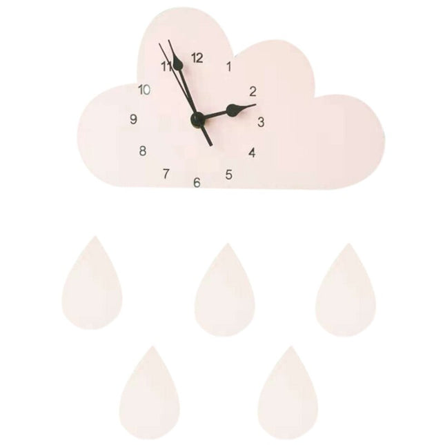 Reloj de pared infantil con nubes