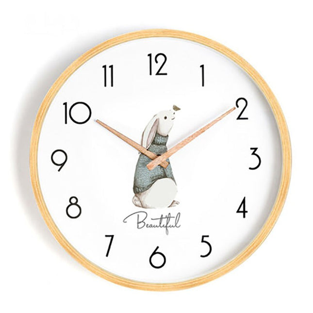 Reloj de pared nórdico de madera