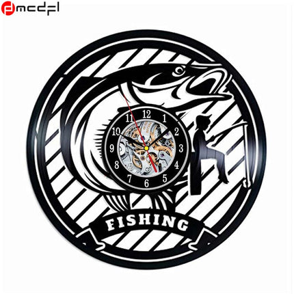 Reloj de vinilo para amantes pesca