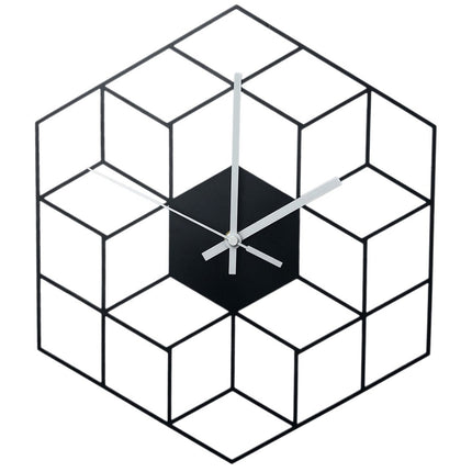 Reloj de pared hexagonal efecto 3D