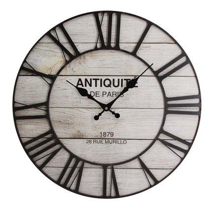 Reloj de pared vintage imitación madera