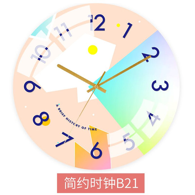 Reloj de pared diseño abstracto colorido