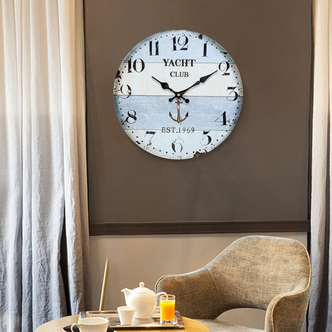 Reloj de pared industrial números romanos