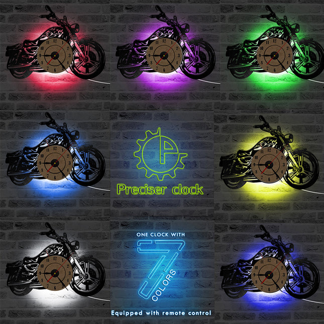 Reloj de vinilo para amantes motos