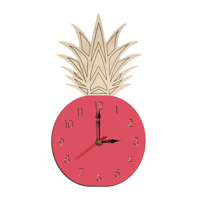 Reloj de pared madera forma piña