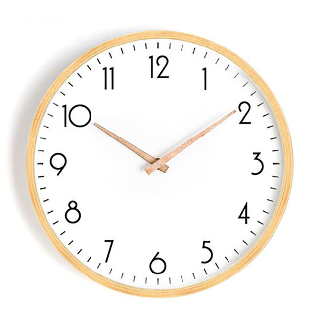 Reloj de pared nórdico de madera