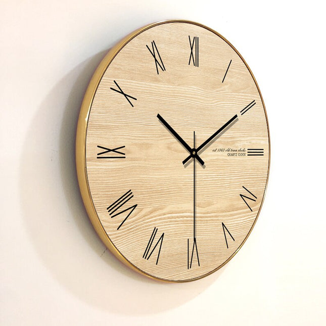 Reloj de pared madera diseño sencillo