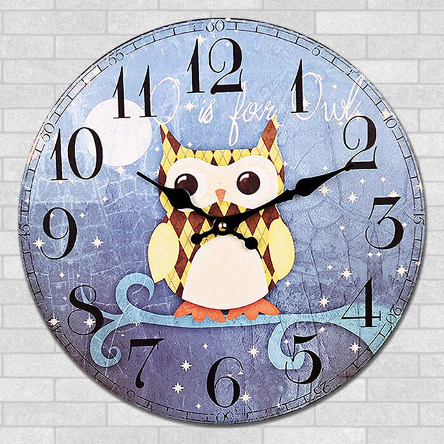 Reloj de pared infantil diseño búho