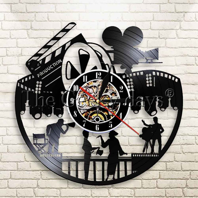 Reloj de vinilo temático de cine