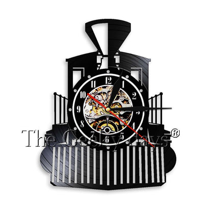 Reloj de vinilo locomotora de tren