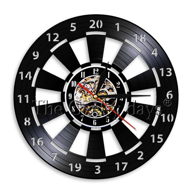 Reloj de vinilo para jugadores dardos