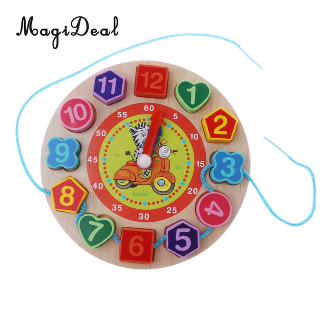 Reloj educativo de madera para niños