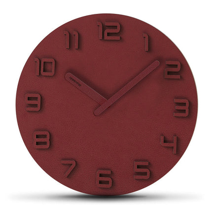 Reloj de pared madera números 3D