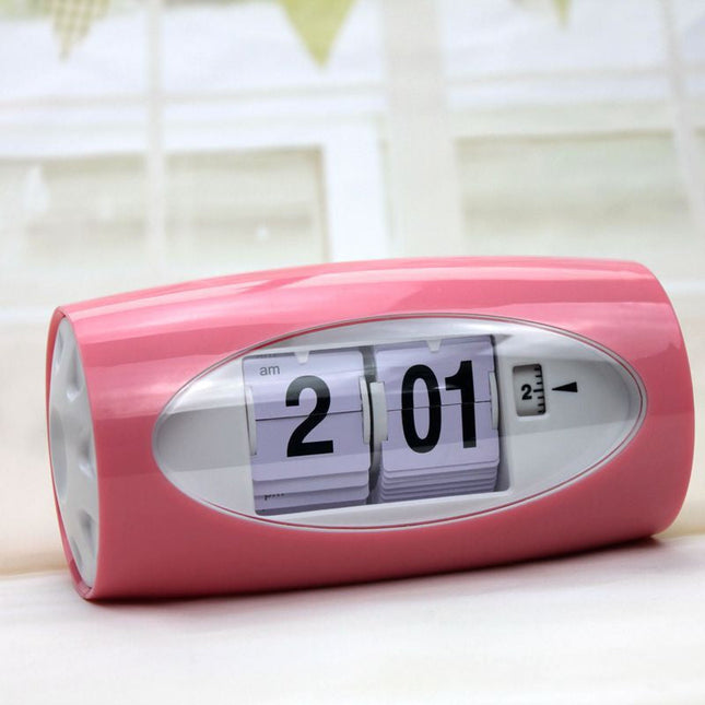 Pequeño reloj despertador flip retro