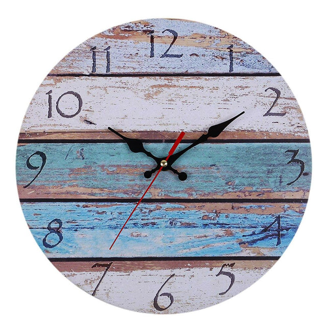 Reloj de pared madera lamas colores