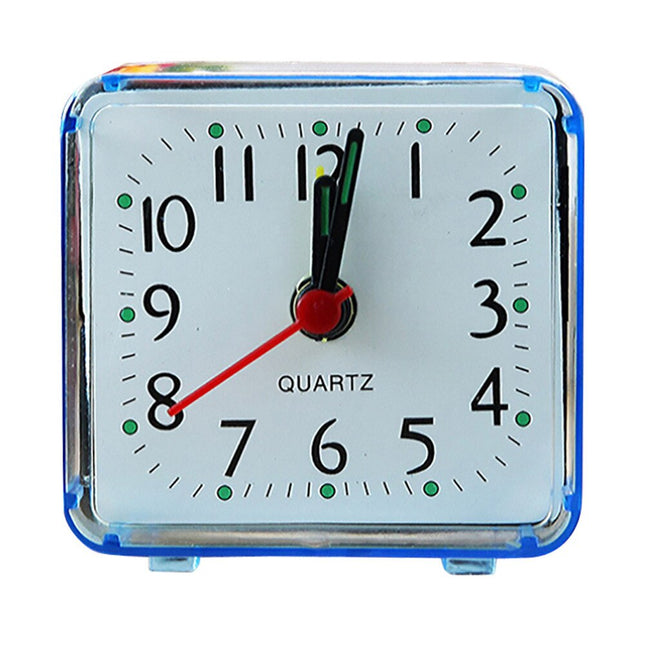 Pequeño despertador de viaje cuadrado