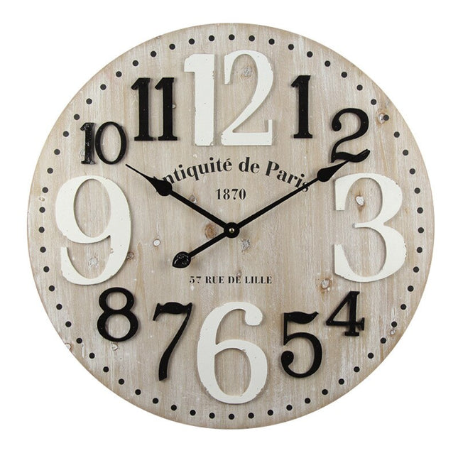 Reloj de pared vintage imitación madera