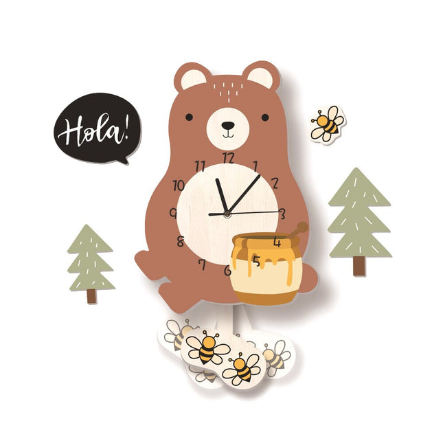 Reloj de pared infantil forma flamenco